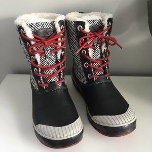 Keen Black and Red Winter Boots
